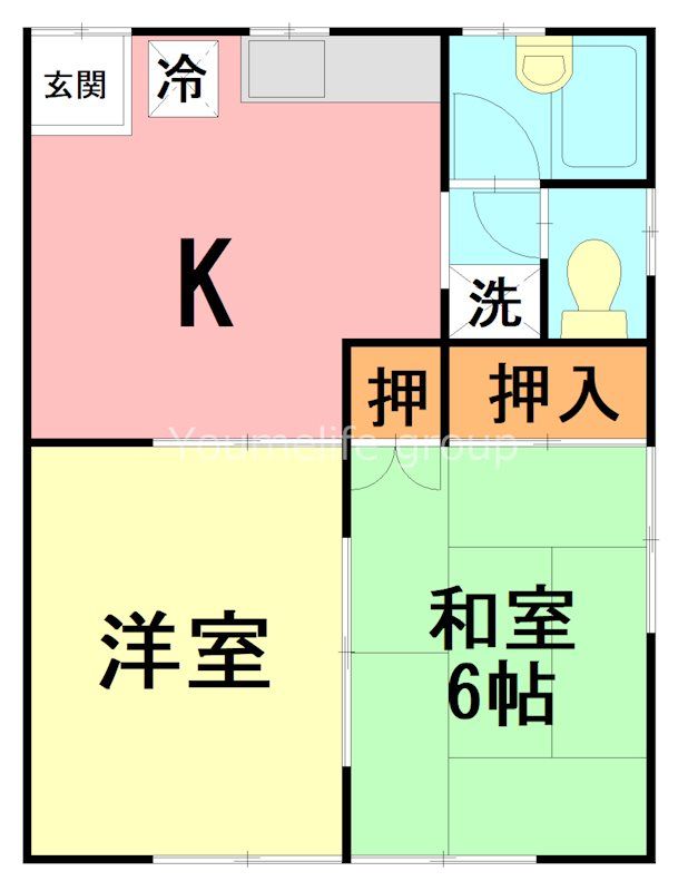 ハイツ吉川 102号室 間取り