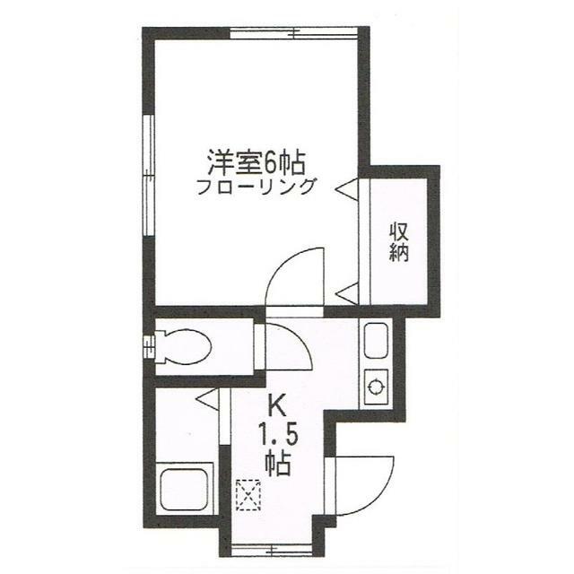 清水アパート 102号室 間取り