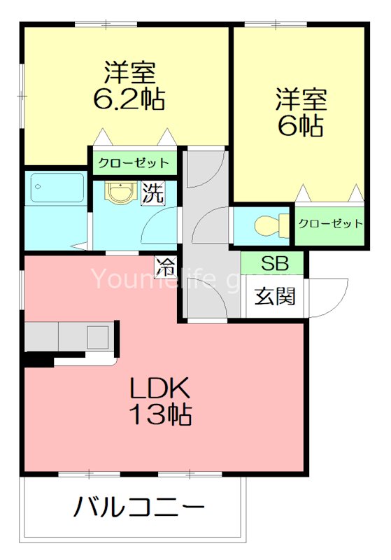 ベルムアロージョ 303号室 間取り