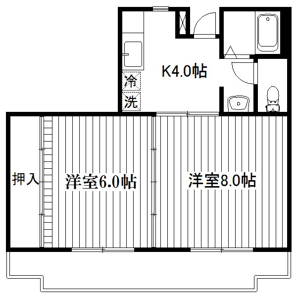 第二アサヒハイツ 203号室 間取り