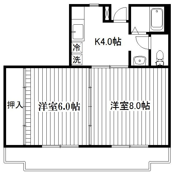 第二アサヒハイツ 203号室 間取り