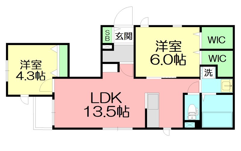 Maison du Bonheur 101号室 間取り