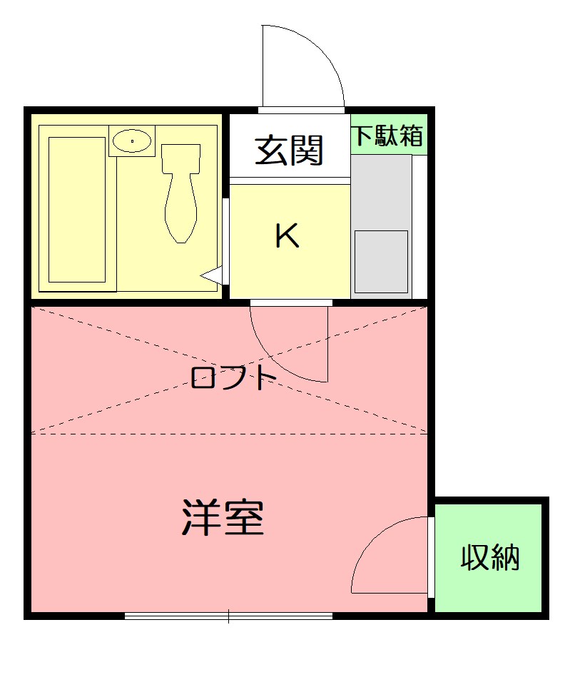 レジデンス平塚 102号室 間取り