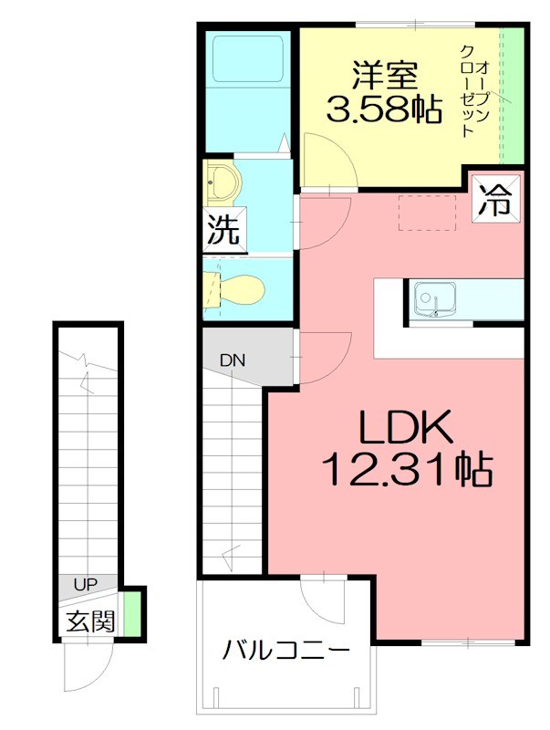 サン・サンスプリング 202号室 間取り