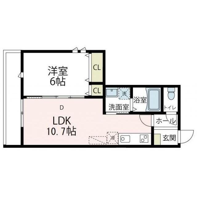 ＢＡＵＨＡＵＳ２ D号室 間取り