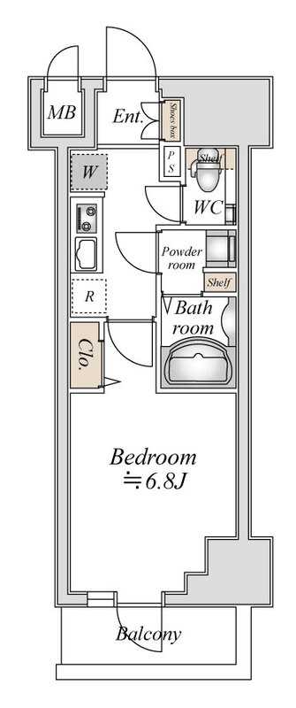 小田急伊勢原駅前マンション 703号室 間取り