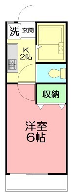 コーポ子合 102号室 間取り
