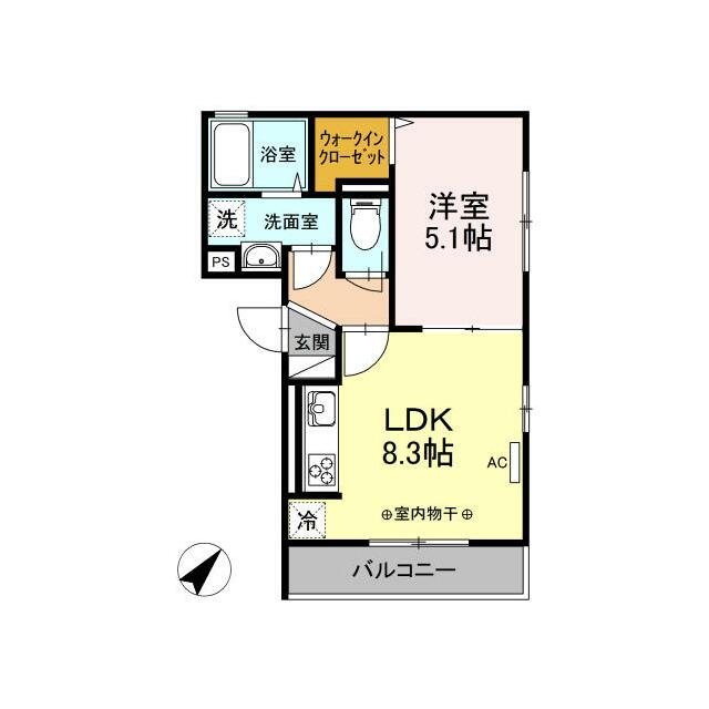 セリシール湘南 Ⅱ 102号室 間取り