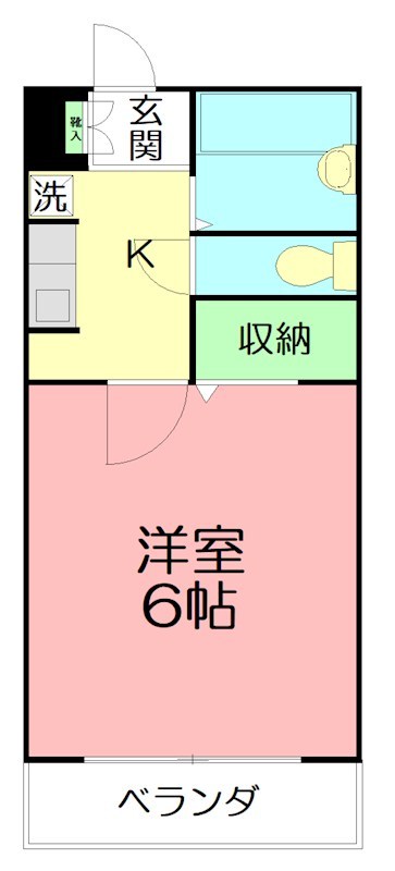 Ｖｉｌｌａ５１０　Ｎｏ．６ 102号室 間取り