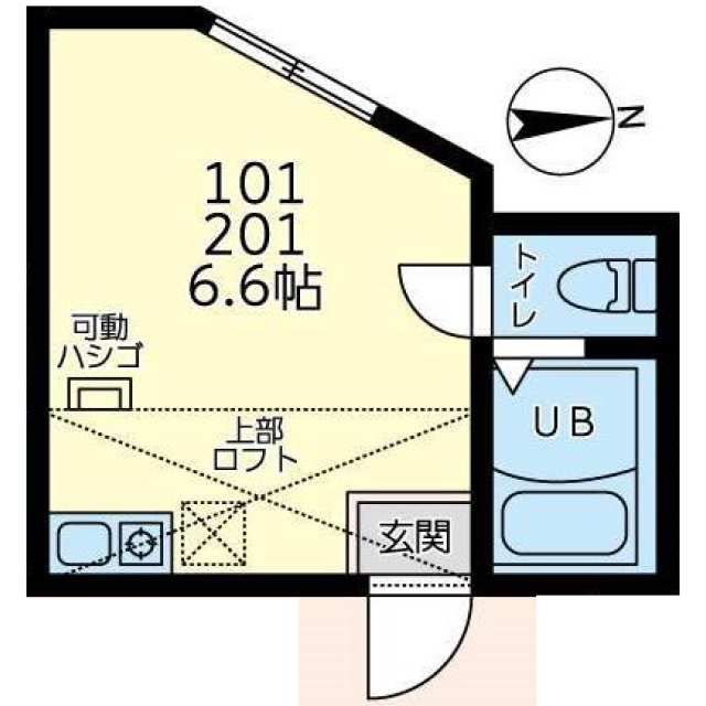 ユナイト戸塚アルベルティー 201号室 間取り