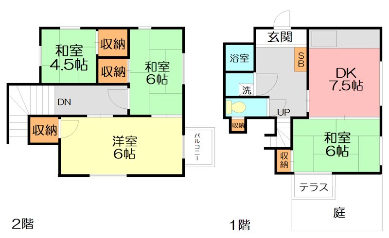 冨名腰貸家 間取り
