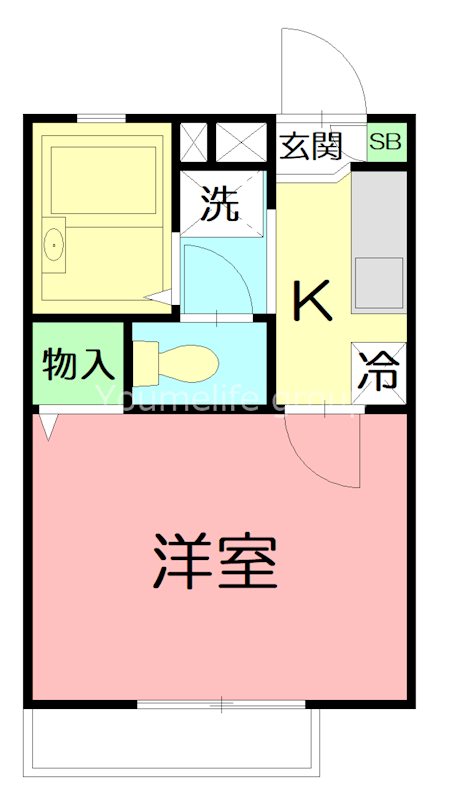 コスモハイツ 202号室 間取り