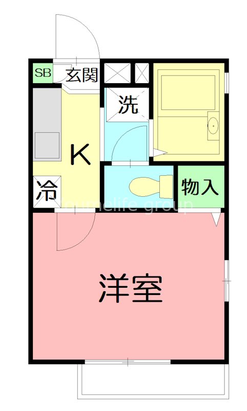 コスモハイツ 103号室 間取り