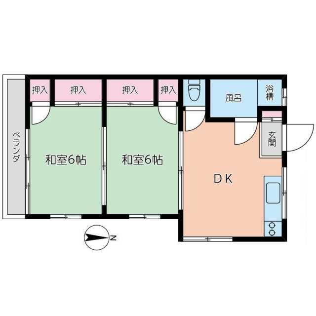 コスモＡｏｉ伊勢山Ⅱ 206号室 間取り