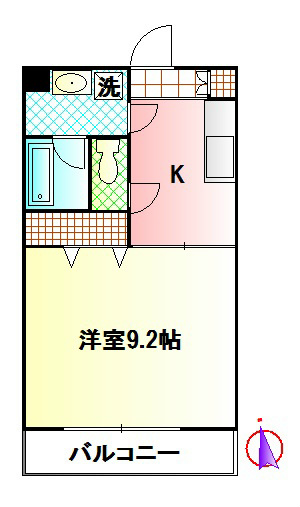 カルム 303号室 間取り