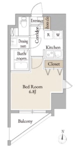 LiveCasa平塚 806号室 間取り