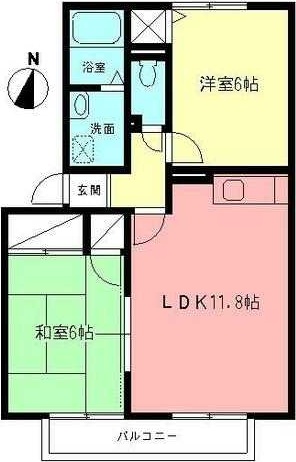 サンシャインA 202号室 間取り