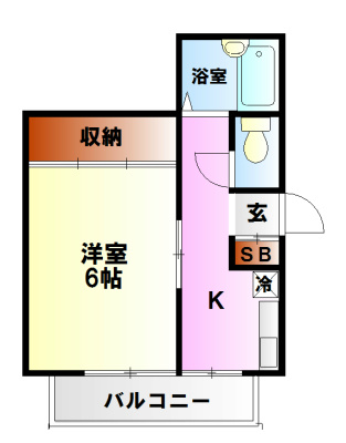 ＫＳハイムＣ棟 201号室 間取り