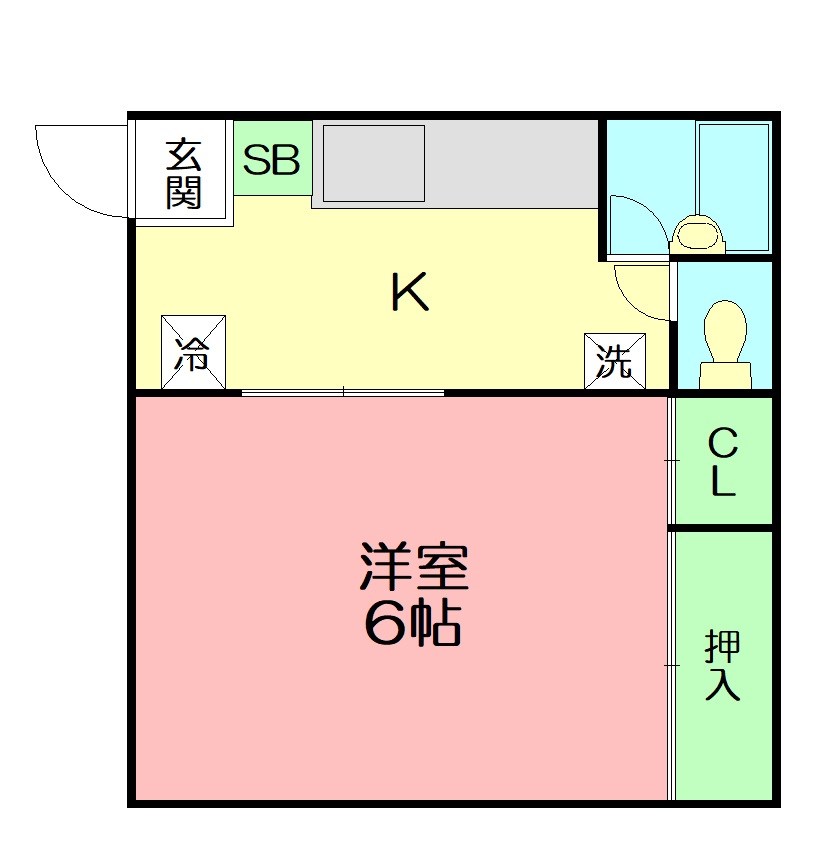 メゾンドソレイユ 102号室 間取り