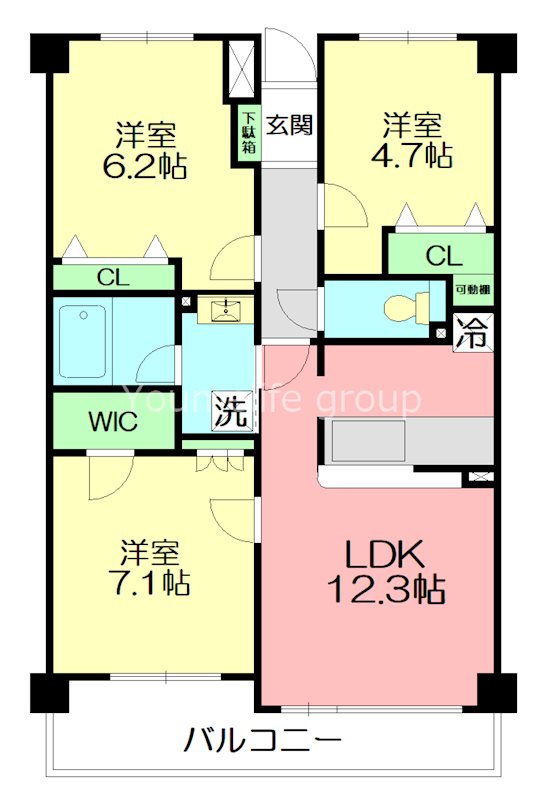 デルニエＫ 402号室 間取り