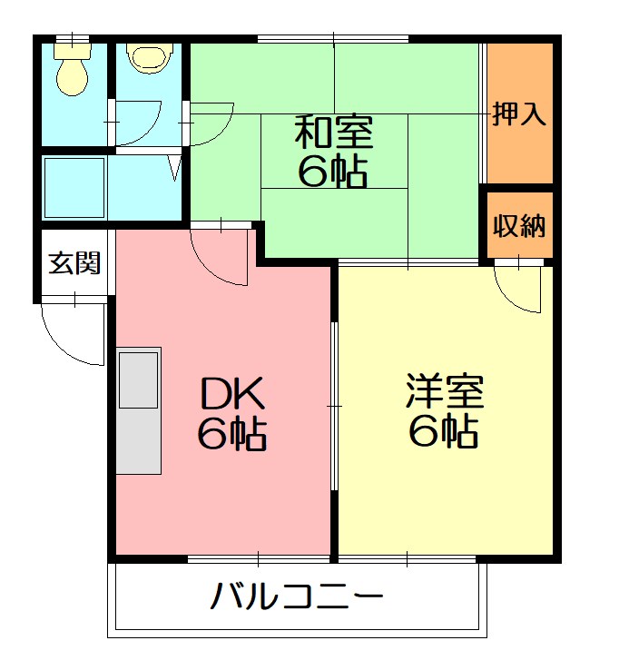 高木コーポ 303号室 間取り