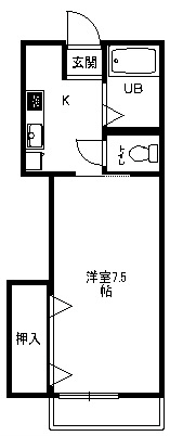 スヴニール 102号室 間取り