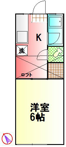 フォーベル鶴巻  203号室 間取り