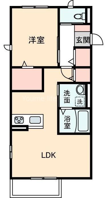 シャルマン 204号室 間取り
