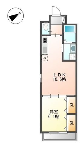 AK Heim Grand-Bell 503号室 間取り