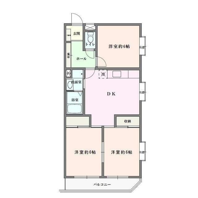 シーサイド花水台 401号室 間取り