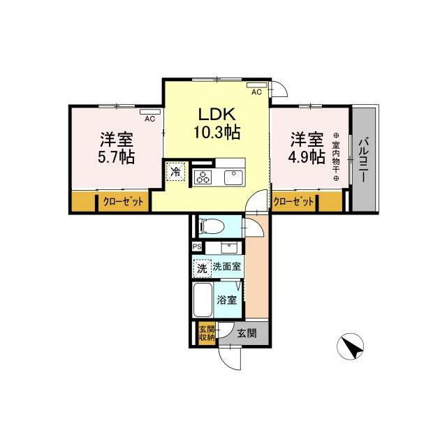 GRAND湘南 A棟 302号室 間取り