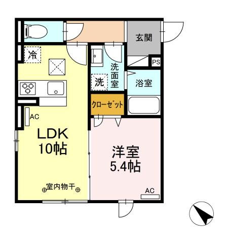 GRAND湘南　B棟 101号室 間取り