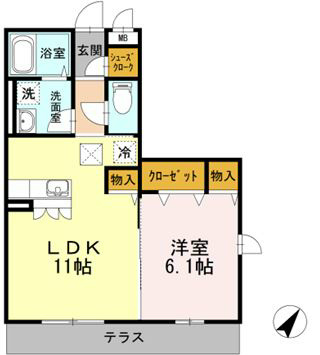 アルカディア湘南  302号室 間取り