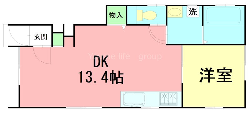 錦町アパート  101号室 間取り