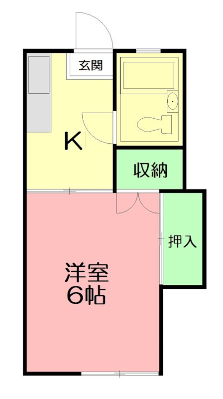 鶴巻フラット 101号室 間取り