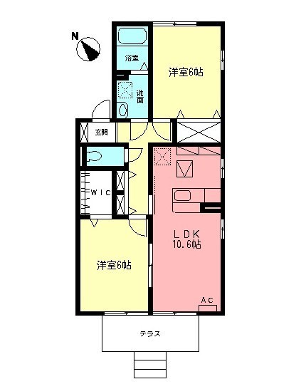 ヴィラサンシャインⅠ 101号室 間取り