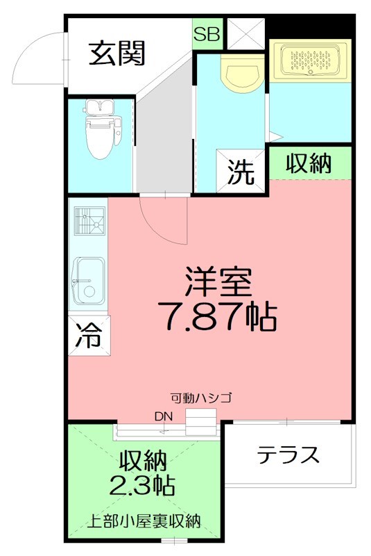 ヴィラ中海岸 102号室 間取り