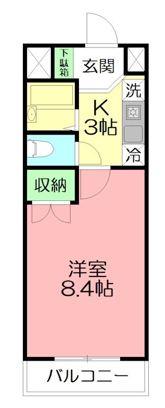 エクセルI 204号室 間取り