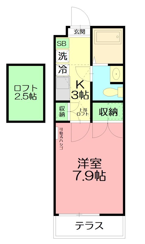 POPOLARE 105号室 間取り