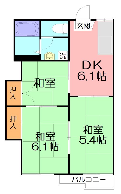 コーポ小沢 205号室 間取り