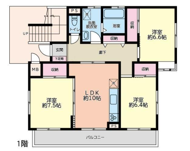 シーサイドテラス茅ケ崎 101号室 間取り
