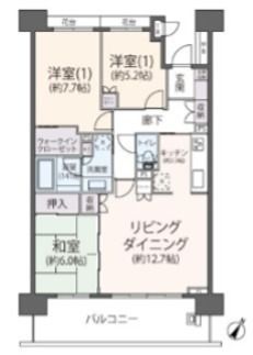 開成庭園の杜パレットガーデン四番館 1103号室 間取り