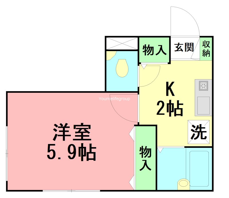 サザンST茅ヶ崎 102号室 間取り