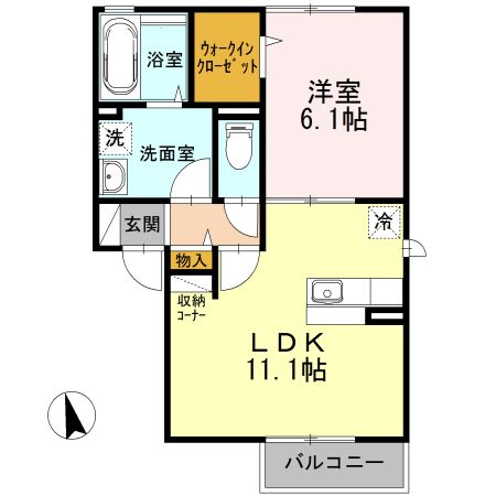 フローラ 202号室 間取り