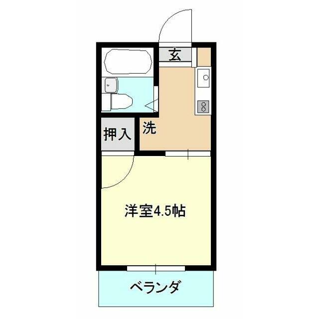 ベイルーム下倉田 1B号室 間取り