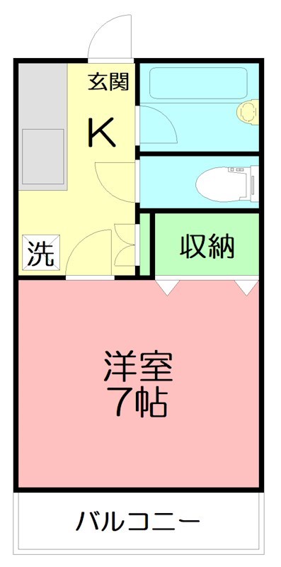 アネックス落合Ａ棟 102号室 間取り