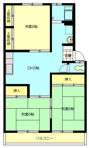 椿ハイツ 202号室 間取り