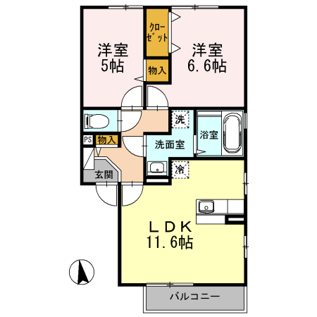 WIT小田原 202号室 間取り