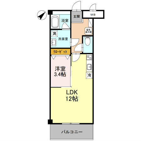 ワイズヒル 202号室 間取り