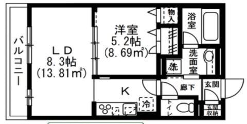 ラグーナレジデンス 208号室 間取り